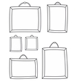 Hand drawn decorative photo frames on white vector image