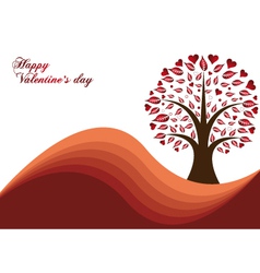 Valentines tree vector image