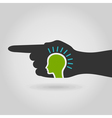 Head in hand vector image