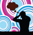 Man on color background Man on color background vector image
