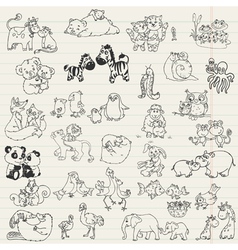 Baby Animals with Moms vector image