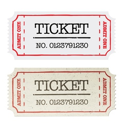 Ordinary and golden tickets vector image