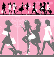 Shopping woman vector image