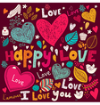 Love pattern vector image