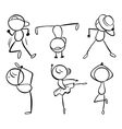 Six different kinds of dance moves vector image
