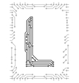 Alphabet of printed circuit boards vector image