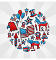USA elections style icons vector image