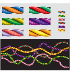 Varicolored ropes vector image
