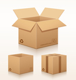 Collection corrugated box recycle vector image