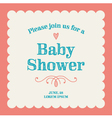 Baby shower card vector image