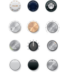 Knobs set vector image