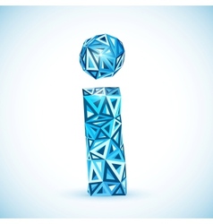 Blue abstract triangles information symbol vector image