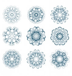 Snowflakes set vector image