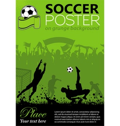 Soccer poster vector image