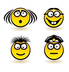 Cartoon faces vector image