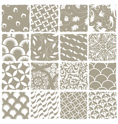 Seamless patterns set vector image