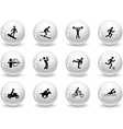 Web buttons games and sport icons vector image