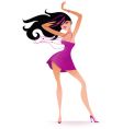 Sexy female dancer vector image