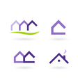 Real estate logo and icons vector image