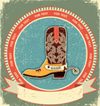 Cowboy boot vector image