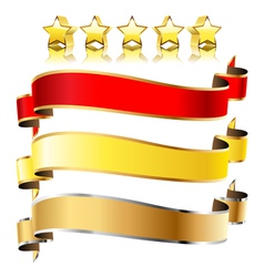 Ribbons and stars vector image