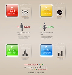 Infographics retro minimal 2 vector image