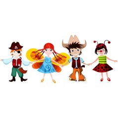 Children set vector image