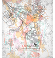 Vintage floral background vector image