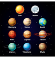 Planets set vector image