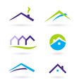 Real estate logo and icons vector image