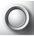 White shaded plastic button template vector image