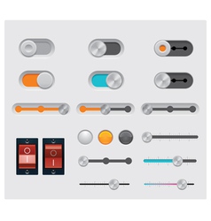 Ui buttons set vector image