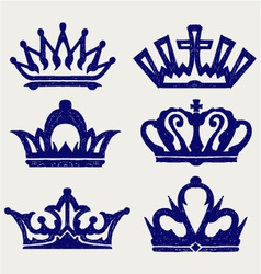 Crown collection vector image