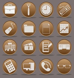 Office icon white gradient style vector image