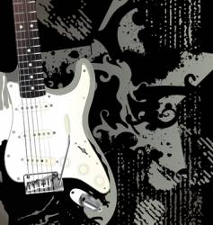 Rock and roll guitar vector image