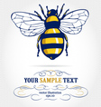 Cartoon honeybee vector image
