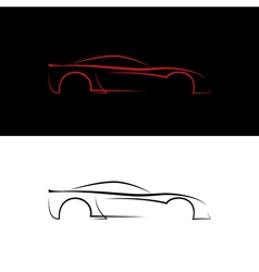 Red and black car logos vector image
