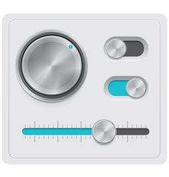 Metal dials set vector image
