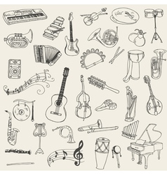 Set of Music Instruments vector image