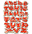 Graffiti font alphabet letters vector image
