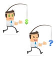 Set of funny cartoon manager vector image