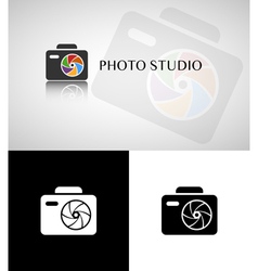 Photo studio logo vector image