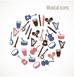 Musical instrument icons vector image