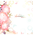 Abstract summer floral background vector image