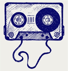 Audio cassette tape vector image