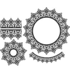 Set of lace elements vector image