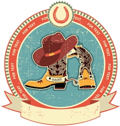 Cowboy boots vector image