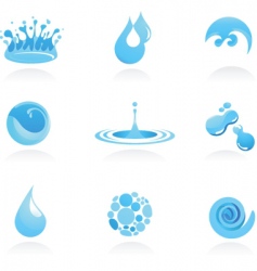 Water icons vector image