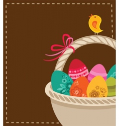 Easter basket vector image
