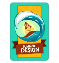 Grunge summer poster vector image